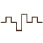vidaXL Estantería pared madera ingeniería roble ahumado 104,5x10x43 cm vidaXL Estantería pared madera ingeniería roble ahumado 104,5x10x43 cm
