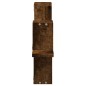 vidaXL Estantería pared madera ingeniería roble ahumado 104,5x10x43 cm vidaXL Estantería pared madera ingeniería roble ahumado 104,5x10x43 cm