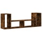 vidaXL Muebles de TV 2 uds madera ingeniería roble ahumado 75x30x50 cm vidaXL Muebles de TV 2 uds madera ingeniería roble ahumado 75x30x50 cm