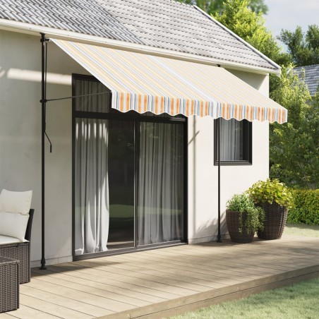 vidaXL Tela de repuesto de toldo rayas de colores 3x2,5 m