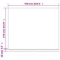 vidaXL Tela de repuesto de toldo rayas de colores 4,5x3,5 m