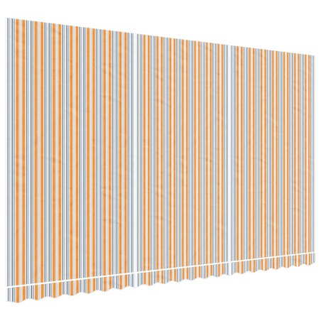 vidaXL Tela de repuesto de toldo rayas de colores 5x3 m