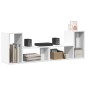 vidaXL Muebles para TV 2 uds madera de ingeniería blanco 75x30x50 cm vidaXL Muebles para TV 2 uds madera de ingeniería blanco 75x30x50 cm