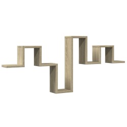 vidaXL Estantería pared madera ingeniería roble Sonoma 104,5x10x43 cm