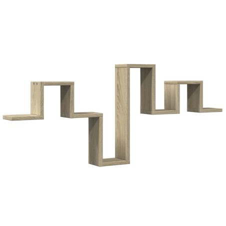vidaXL Estantería pared madera ingeniería roble Sonoma 104,5x10x43 cm
