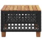 vidaXL Mesa de jardín ratán PE y madera acacia negro 55x55x36 cm vidaXL Mesa de jardín ratán PE y madera acacia negro 55x55x36 cm