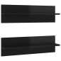 vidaXL Estante de pared 2 uds contrachapado negro brillo 60x11,5x18 cm vidaXL Estante de pared 2 uds contrachapado negro brillo 60x11,5x18 cm