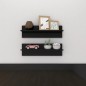 vidaXL Estante de pared 2 uds contrachapado negro brillo 60x11,5x18 cm vidaXL Estante de pared 2 uds contrachapado negro brillo 60x11,5x18 cm
