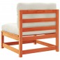 vidaXL Set de sofás jardín 4 pzas con cojines madera pino marrón cera