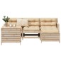 vidaXL Juego de sofás de jardín 5 piezas madera maciza de pino vidaXL Juego de sofás de jardín 5 piezas madera maciza de pino