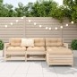 vidaXL Juego de sofás de jardín 4 pzas madera maciza de pino vidaXL Juego de sofás de jardín 4 pzas madera maciza de pino