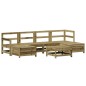 vidaXL Juego de sofás de jardín 7 pzas madera de pino impregnada vidaXL Juego de sofás de jardín 7 pzas madera de pino impregnada