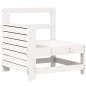 vidaXL Juego de sofás de jardín 11 pzas madera maciza de pino blanco vidaXL Juego de sofás de jardín 11 pzas madera maciza de pino blanco