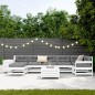 vidaXL Juego de sofás de jardín 9 pzas madera maciza de pino blanco vidaXL Juego de sofás de jardín 9 pzas madera maciza de pino blanco