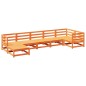 vidaXL Juego de sofás de jardín 7 pzas madera maciza pino marrón cera vidaXL Juego de sofás de jardín 7 pzas madera maciza pino marrón cera