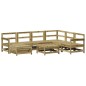 vidaXL Juego de sofás de jardín 8 pzas madera de pino impregnada vidaXL Juego de sofás de jardín 8 pzas madera de pino impregnada