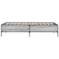 vidaXL Estructura cama madera ingeniería metal gris Sonoma 75x190 cm vidaXL Estructura cama madera ingeniería metal gris Sonoma 75x190 cm