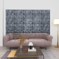 vidaXL Paneles de pared 3D 24 unidades 50x50 cm gris diamante 6 m² vidaXL Paneles de pared 3D 24 unidades 50x50 cm gris diamante 6 m²