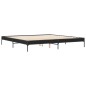 vidaXL Estructura de cama madera de ingeniería y metal negro 180x200cm