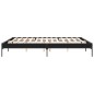 vidaXL Estructura de cama madera de ingeniería y metal negro 180x200cm