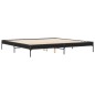 vidaXL Estructura de cama madera de ingeniería y metal negro 180x200cm