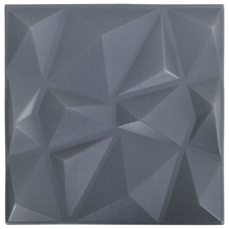 vidaXL Paneles de pared 3D 24 unidades 50x50 cm gris diamante 6 m²