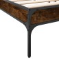 vidaXL Estructura cama madera ingeniería metal roble ahumado 180x200cm vidaXL Estructura cama madera ingeniería metal roble ahumado 180x200cm