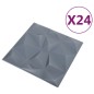 vidaXL Paneles de pared 3D 24 unidades 50x50 cm gris diamante 6 m² vidaXL Paneles de pared 3D 24 unidades 50x50 cm gris diamante 6 m²