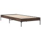 vidaXL Estructura cama madera ingeniería metal marrón roble 90x190 cm vidaXL Estructura cama madera ingeniería metal marrón roble 90x190 cm