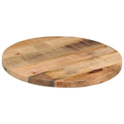 vidaXL Tablero de mesa redondo madera maciza mango rugosa Ø 50x3,8 cm