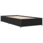 vidaXL Estructura de cama madera ingeniería y metal negro 100x200 cm vidaXL Estructura de cama madera ingeniería y metal negro 100x200 cm