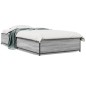 vidaXL Estructura cama madera ingeniería metal gris Sonoma 90x190 cm vidaXL Estructura cama madera ingeniería metal gris Sonoma 90x190 cm