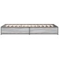 vidaXL Estructura cama madera ingeniería metal gris Sonoma 90x190 cm vidaXL Estructura cama madera ingeniería metal gris Sonoma 90x190 cm