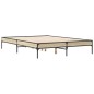 vidaXL Estructura cama madera ingeniería metal roble Sonoma 120x200 cm