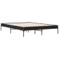 vidaXL Estructura de cama madera de ingeniería y metal negro 140x190cm vidaXL Estructura de cama madera de ingeniería y metal negro 140x190cm