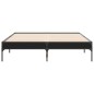 vidaXL Estructura de cama madera de ingeniería y metal negro 140x190cm vidaXL Estructura de cama madera de ingeniería y metal negro 140x190cm