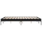 vidaXL Estructura de cama madera de ingeniería y metal negro 140x190cm vidaXL Estructura de cama madera de ingeniería y metal negro 140x190cm