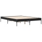 vidaXL Estructura de cama madera de ingeniería y metal negro 140x190cm vidaXL Estructura de cama madera de ingeniería y metal negro 140x190cm