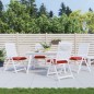 vidaXL Cojines de silla de jardín 4 uds tela Oxford rojo 40x40x7 cm vidaXL Cojines de silla de jardín 4 uds tela Oxford rojo 40x40x7 cm
