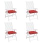 vidaXL Cojines de silla de jardín 4 uds tela Oxford rojo 40x40x7 cm vidaXL Cojines de silla de jardín 4 uds tela Oxford rojo 40x40x7 cm