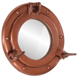 vidaXL Espejo de ojo de buey de pared aluminio y vidrio Ø23 cm