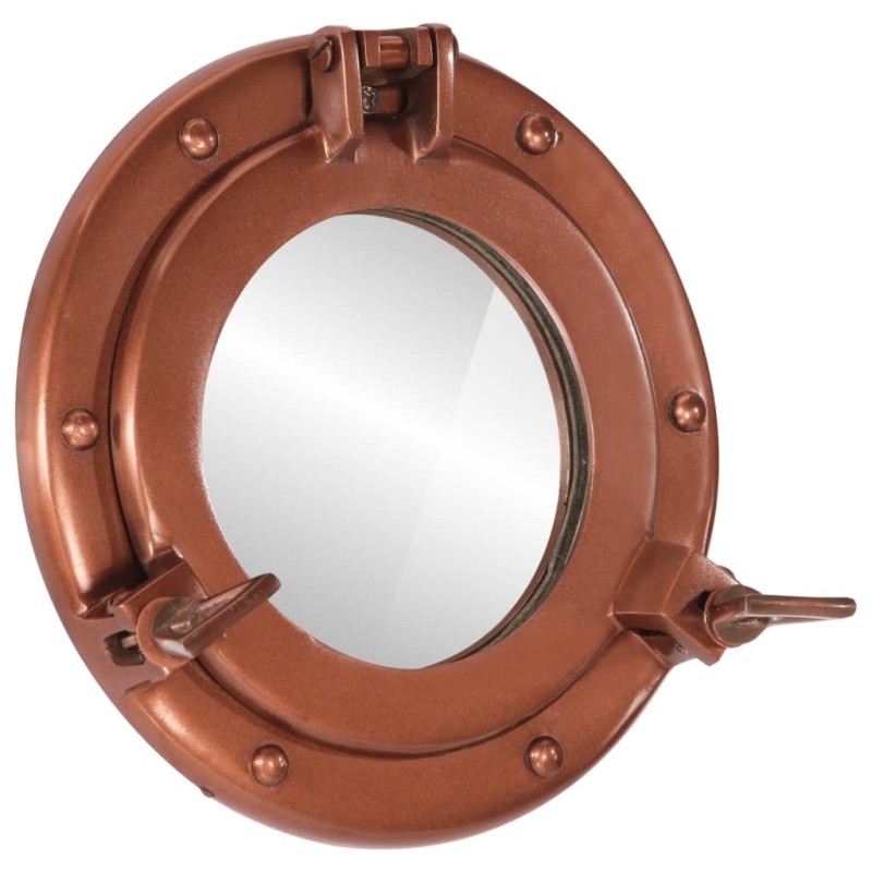 vidaXL Espejo de ojo de buey de pared aluminio y vidrio Ø23 cm vidaXL Espejo de ojo de buey de pared aluminio y vidrio Ø23 cm