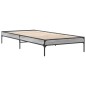 vidaXL Estructura cama madera ingeniería metal gris Sonoma 90x200 cm vidaXL Estructura cama madera ingeniería metal gris Sonoma 90x200 cm