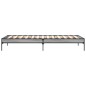 vidaXL Estructura cama madera ingeniería metal gris Sonoma 90x200 cm vidaXL Estructura cama madera ingeniería metal gris Sonoma 90x200 cm