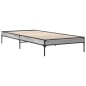 vidaXL Estructura cama madera ingeniería metal gris Sonoma 90x200 cm vidaXL Estructura cama madera ingeniería metal gris Sonoma 90x200 cm
