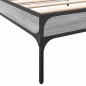 vidaXL Estructura cama madera ingeniería metal gris Sonoma 90x200 cm vidaXL Estructura cama madera ingeniería metal gris Sonoma 90x200 cm