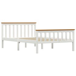 vidaXL Estructura de cama de madera maciza de pino blanco 120x200 cm 