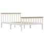 vidaXL Estructura de cama de madera maciza de pino blanco 120x200 cm vidaXL Estructura de cama de madera maciza de pino blanco 120x200 cm