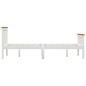 vidaXL Estructura de cama de madera maciza de pino blanco 120x200 cm vidaXL Estructura de cama de madera maciza de pino blanco 120x200 cm