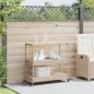 vidaXL Carrito de bar 3 niveles ratán PE y madera maciza acacia beige vidaXL Carrito de bar 3 niveles ratán PE y madera maciza acacia beige